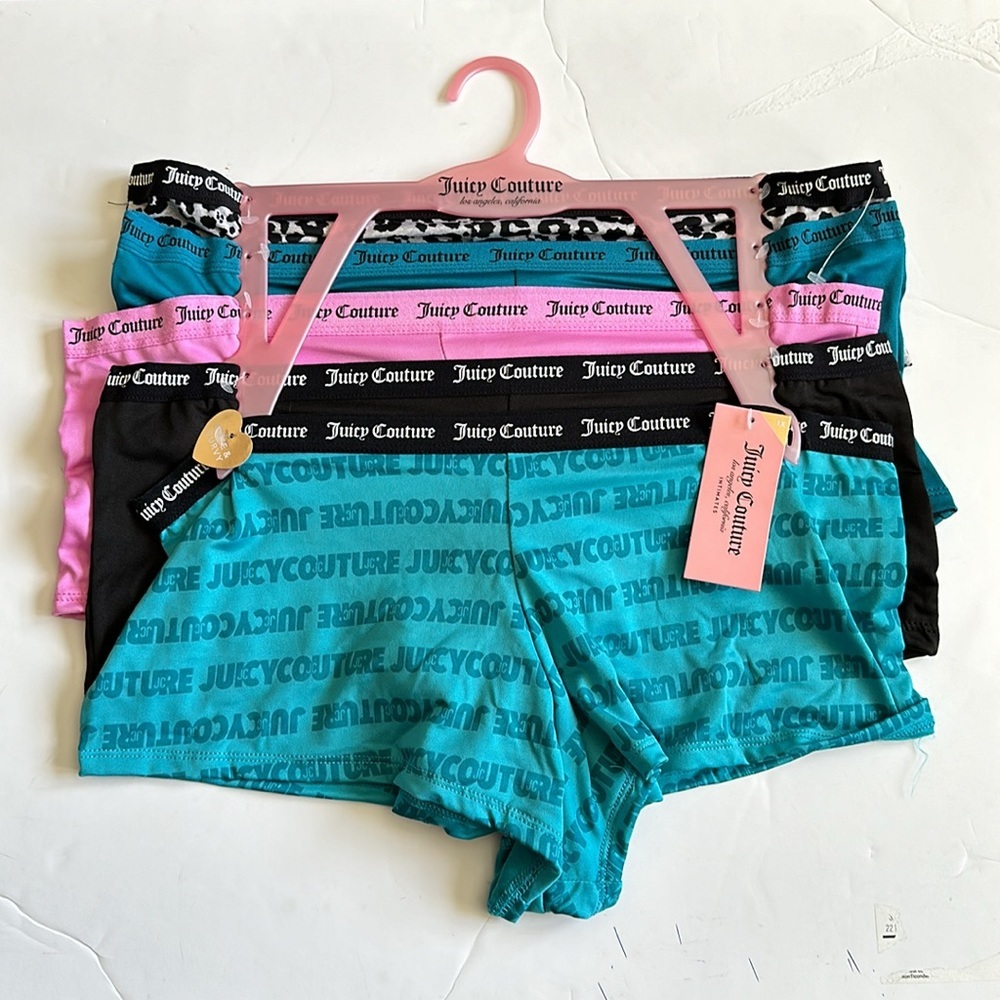 Juicy Couture Size 1X Women’s Logo 5 Packs Cute & Curve Underwear
